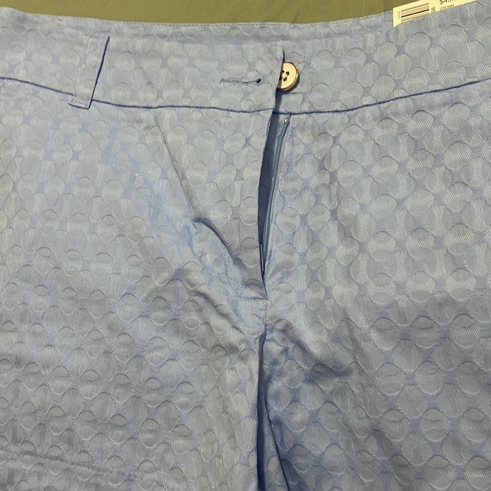 Crown and Ivy Shelby Scalloped Shorts in Wonka Periwinkle. Size 12. - Picture 4 of 4